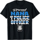 Proud Nana Of A Police Officer - Thin Blue Line Grandma Gift T-Shirt - T-Shirt | Black