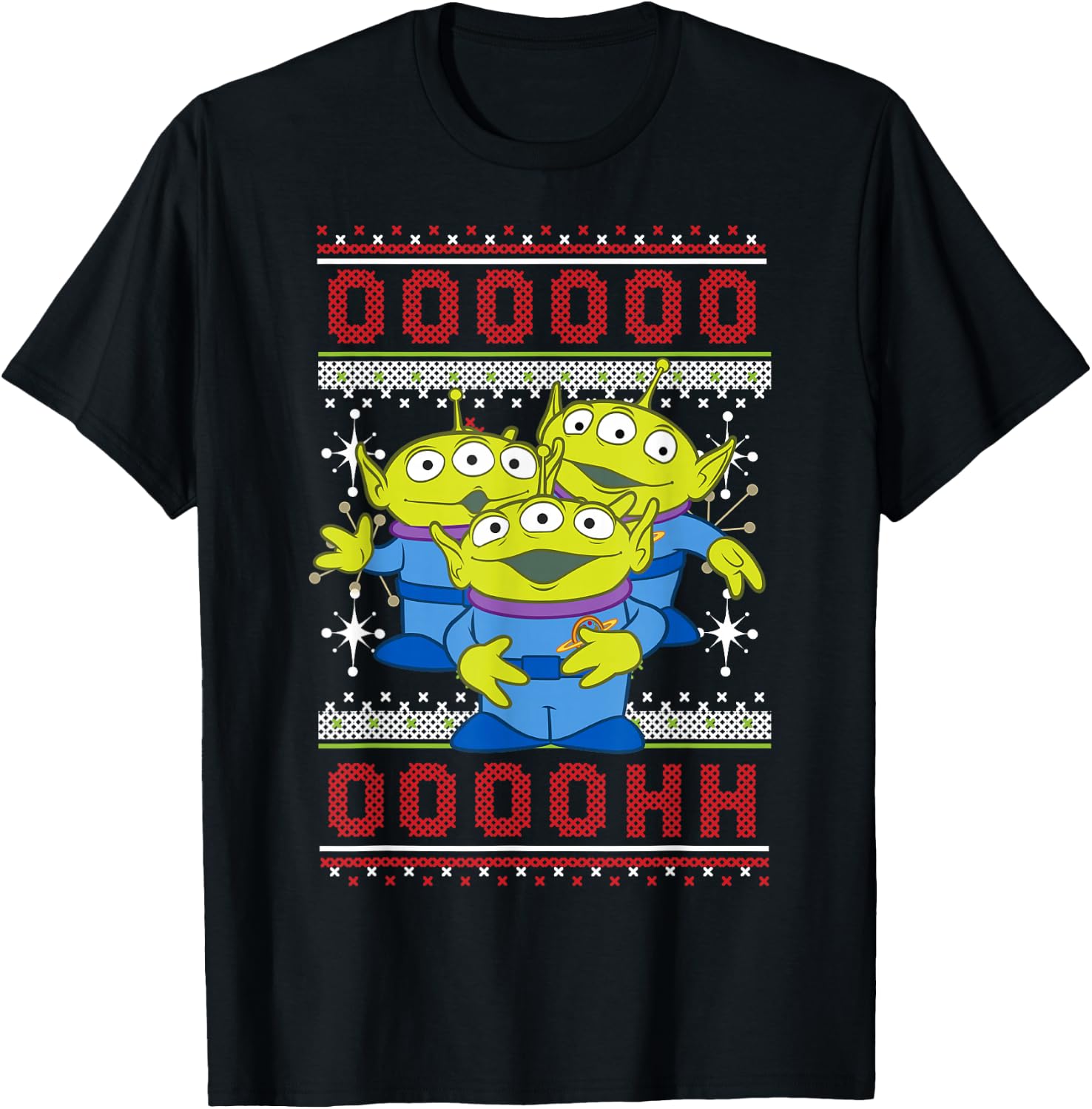 Disney Pixar Toy Story Aliens Ugly Christmas Sweater T-Shirt - T-Shirt | Black