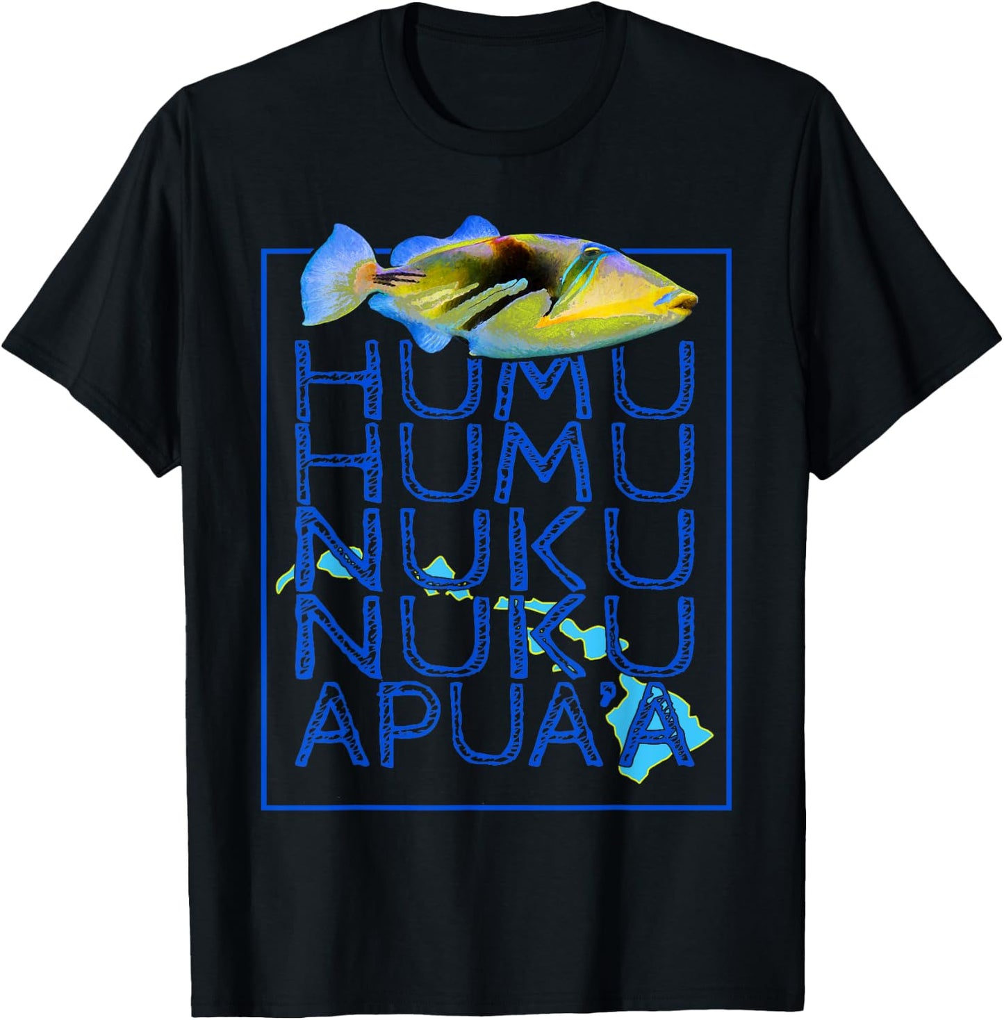 Humuhumunukunukuapua'a Triggerfish Hawaiian T-Shirt - T-Shirt | Black