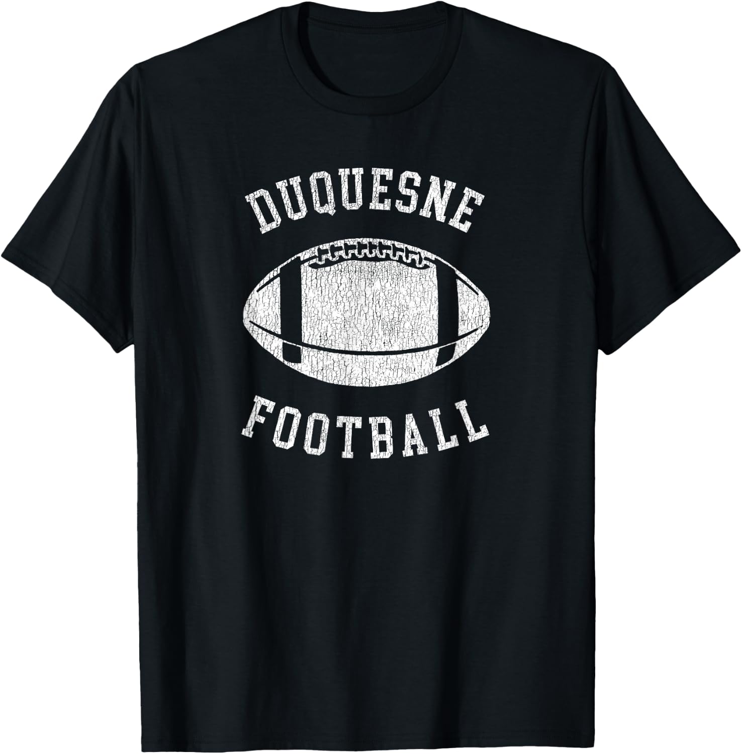 Duquesne Football Distressed Vintage 80's Throwback Classic T-Shirt - T-Shirt | Black
