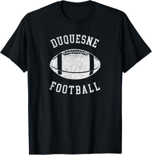 Duquesne Football Distressed Vintage 80's Throwback Classic T-Shirt - T-Shirt | Black