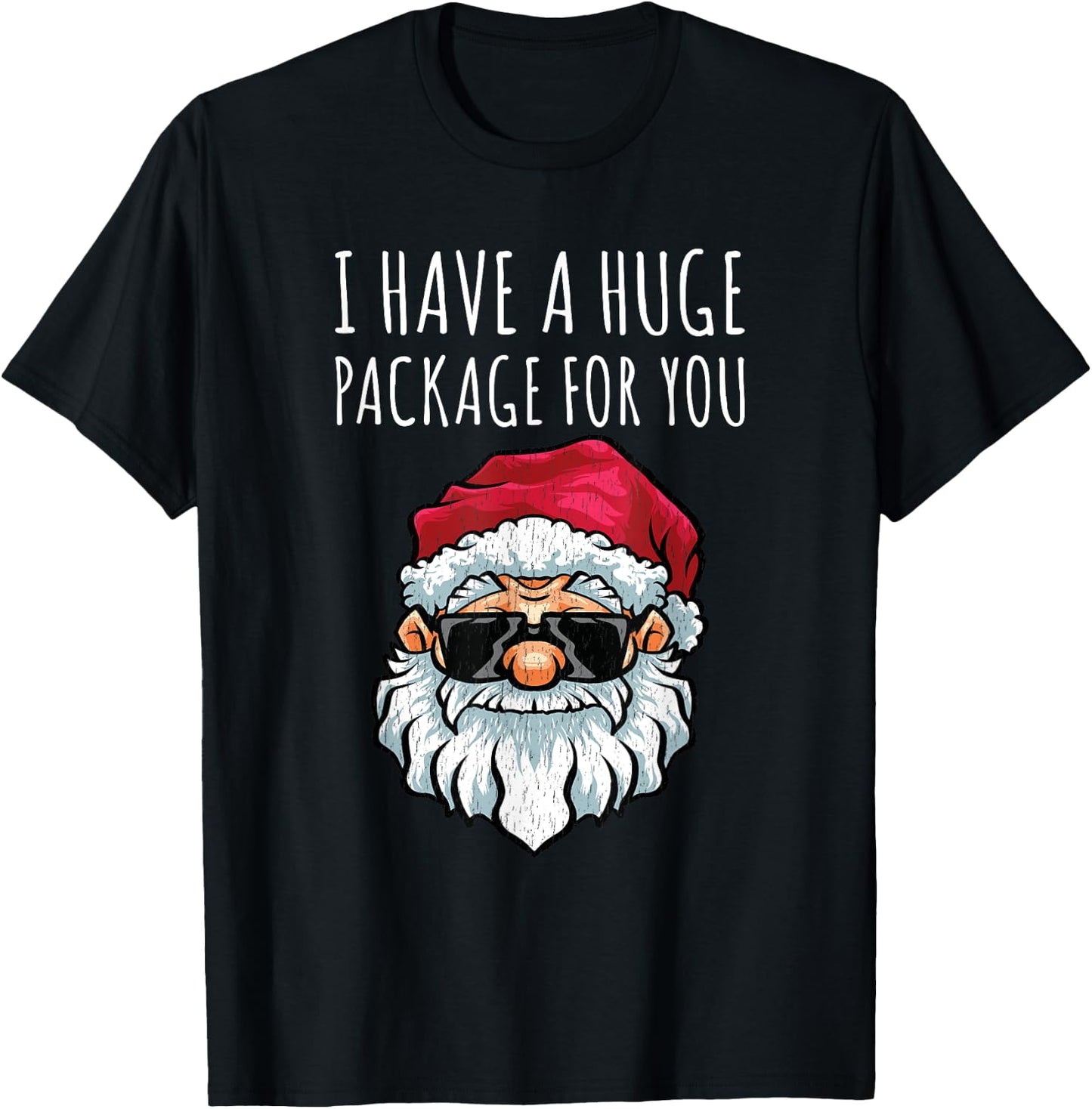 Dirty Christmas Shirt Naughty Raunchy Shirt Package T-Shirt - T-Shirt | Black