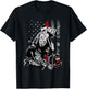 Fallen Fireman American Flag Thin Red Line Firefighter Top Small T-Shirt - T-Shirt | Black