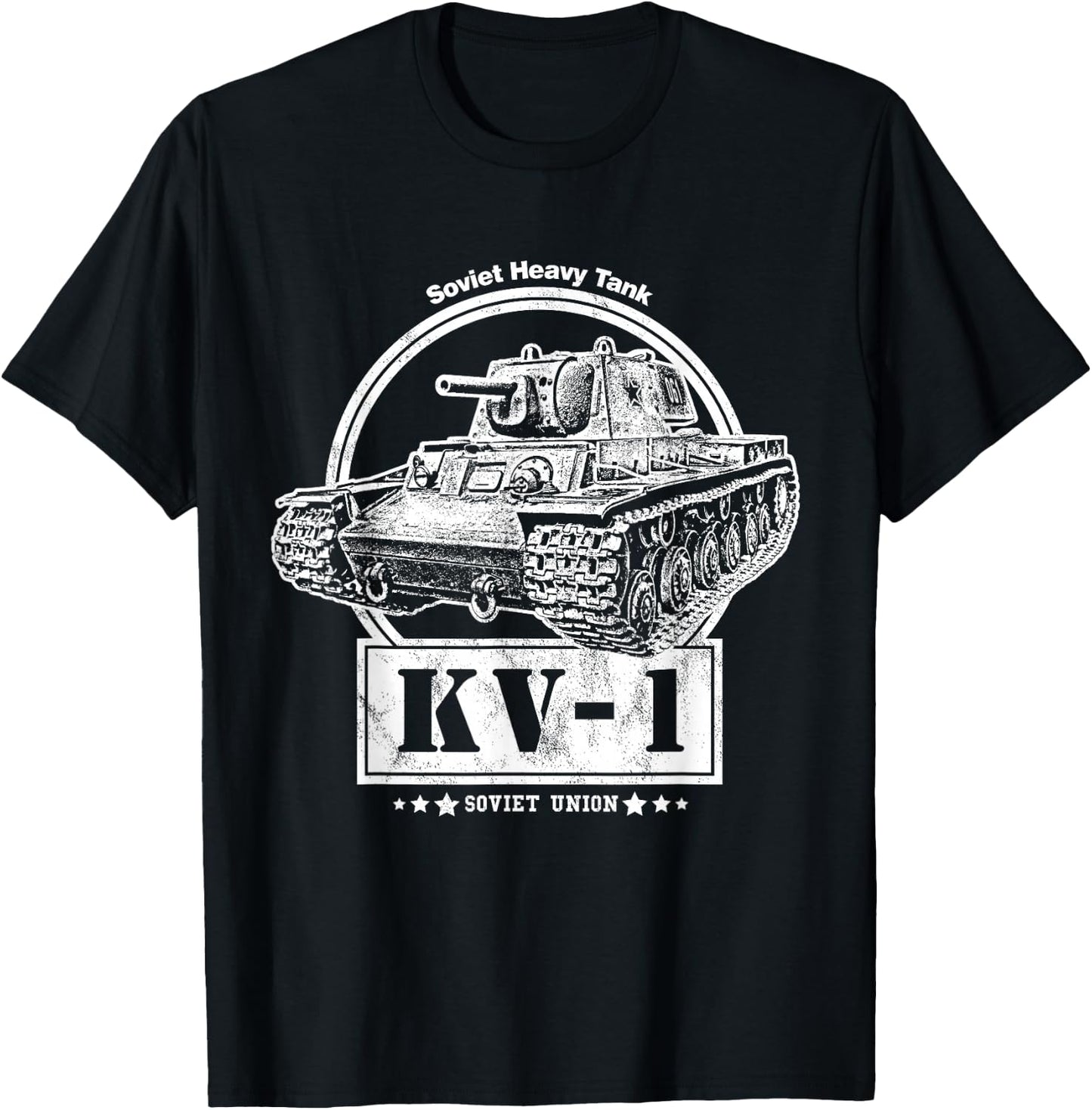 KV-1 Heavy Tank - Soviet WW2 Tank T-Shirt - T-Shirt | Black