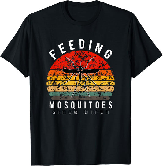 Feeding Mosquitoes Since Birth Retro Vintage Summer Gift Women T-Shirt - T-Shirt | Black
