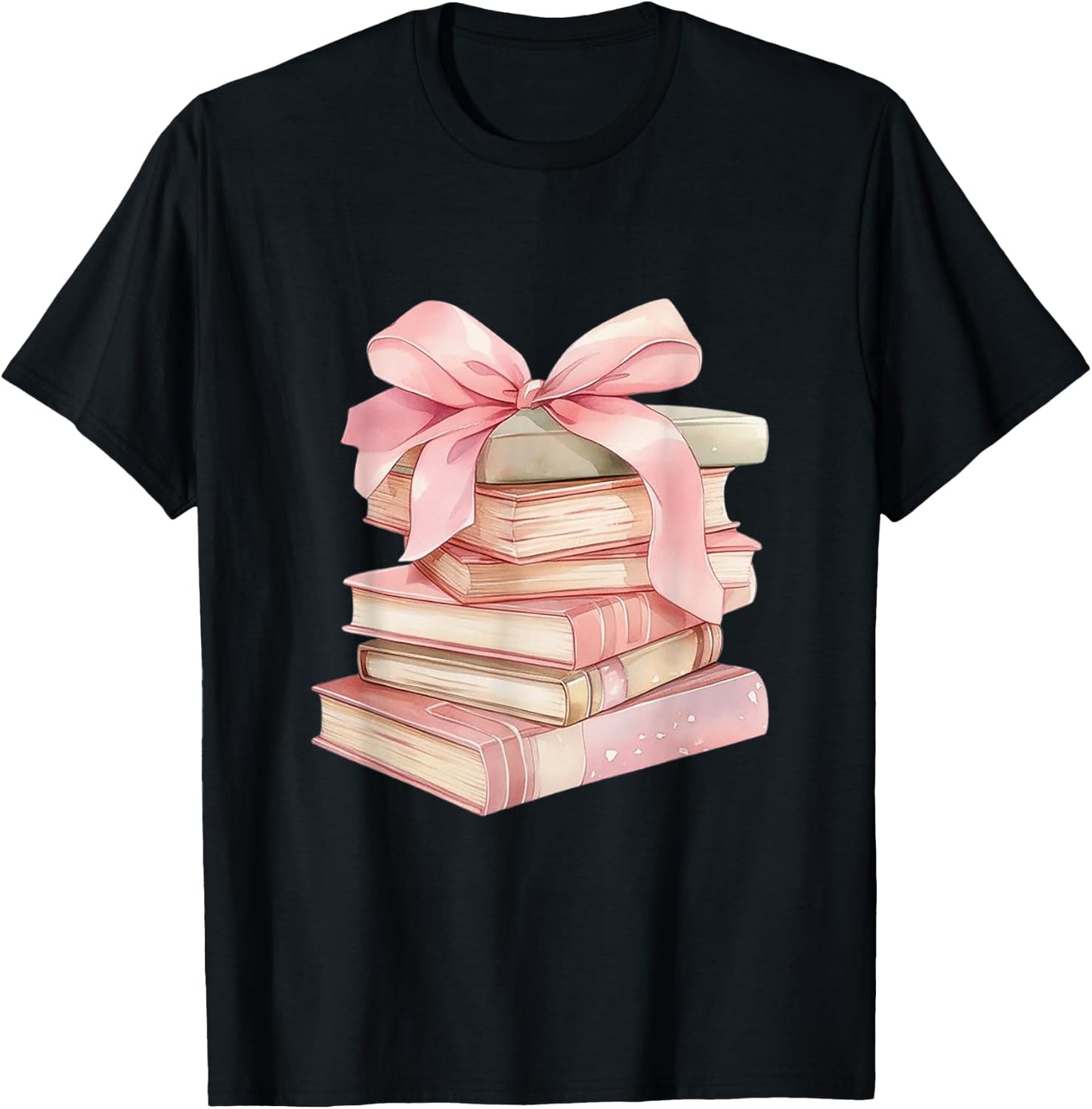 Books Coquette Bow T-Shirt - T-Shirt | Black