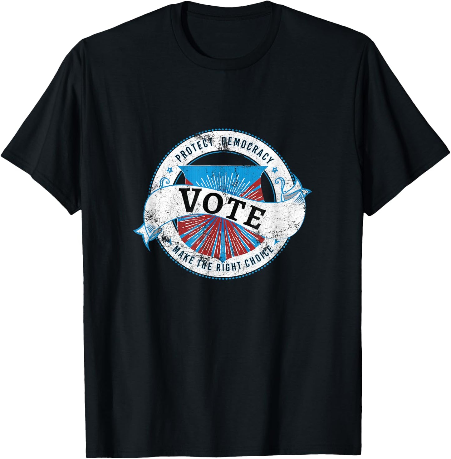 Vote Protect Democracy 2026 Election T-Shirt - T-Shirt | Black