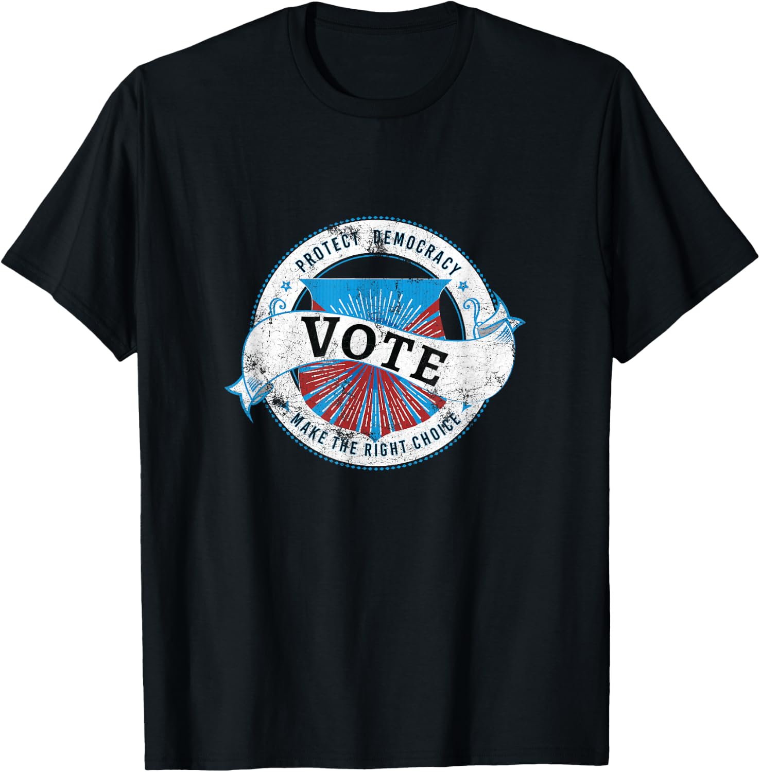 Vote Protect Democracy 2026 Election T-Shirt - T-Shirt | Black