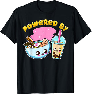 Ramen Bubble Tea Boba Japanese Noodles Anime K-POP Merch T-Shirt - T-Shirt | Black