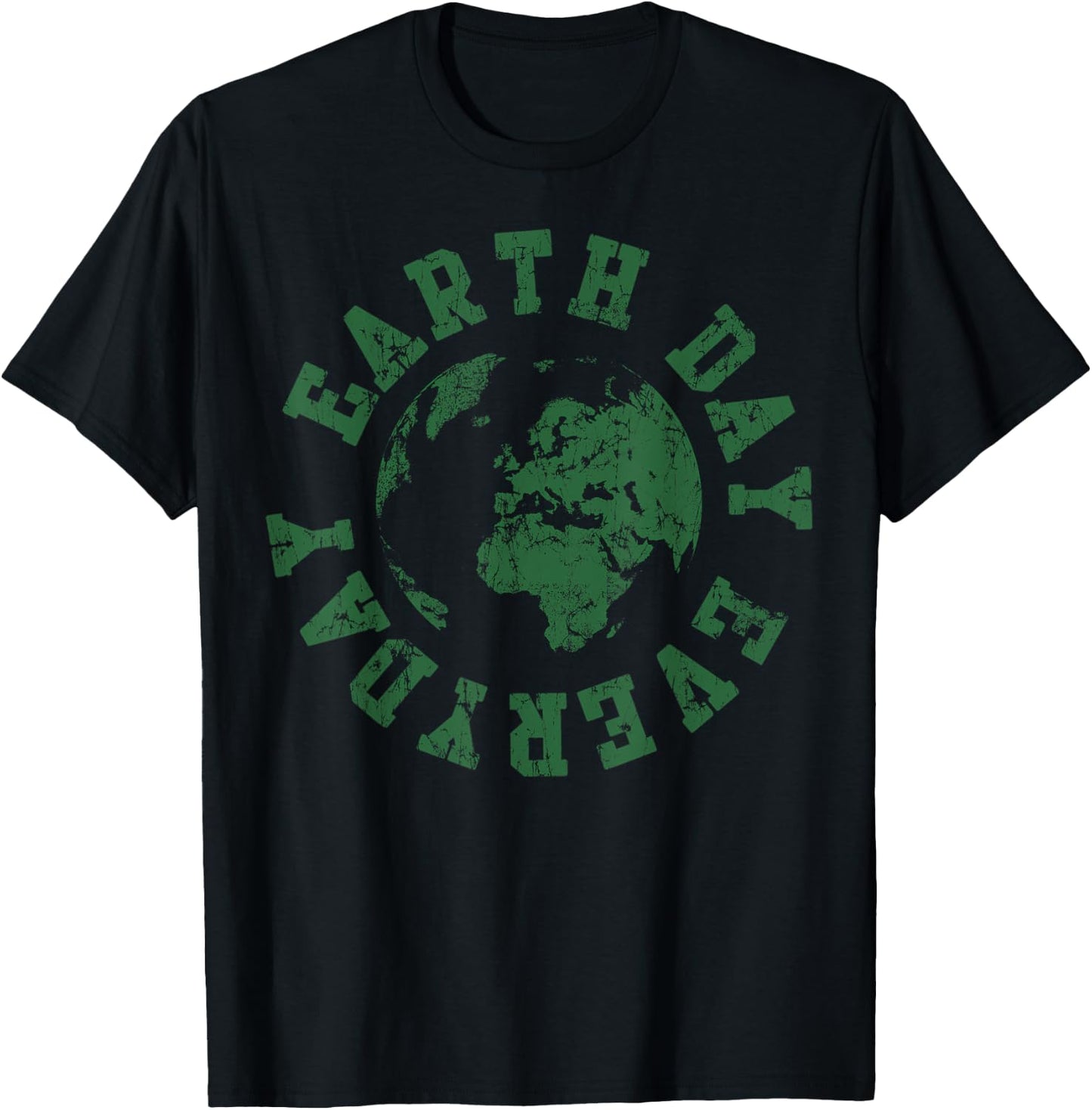 Earth Day Everyday Retro Environmental T-Shirt - T-Shirt | Black