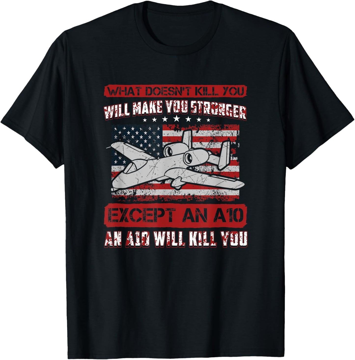 Military A-10 Warthog Funny Military T-Shirt - T-Shirt | Black