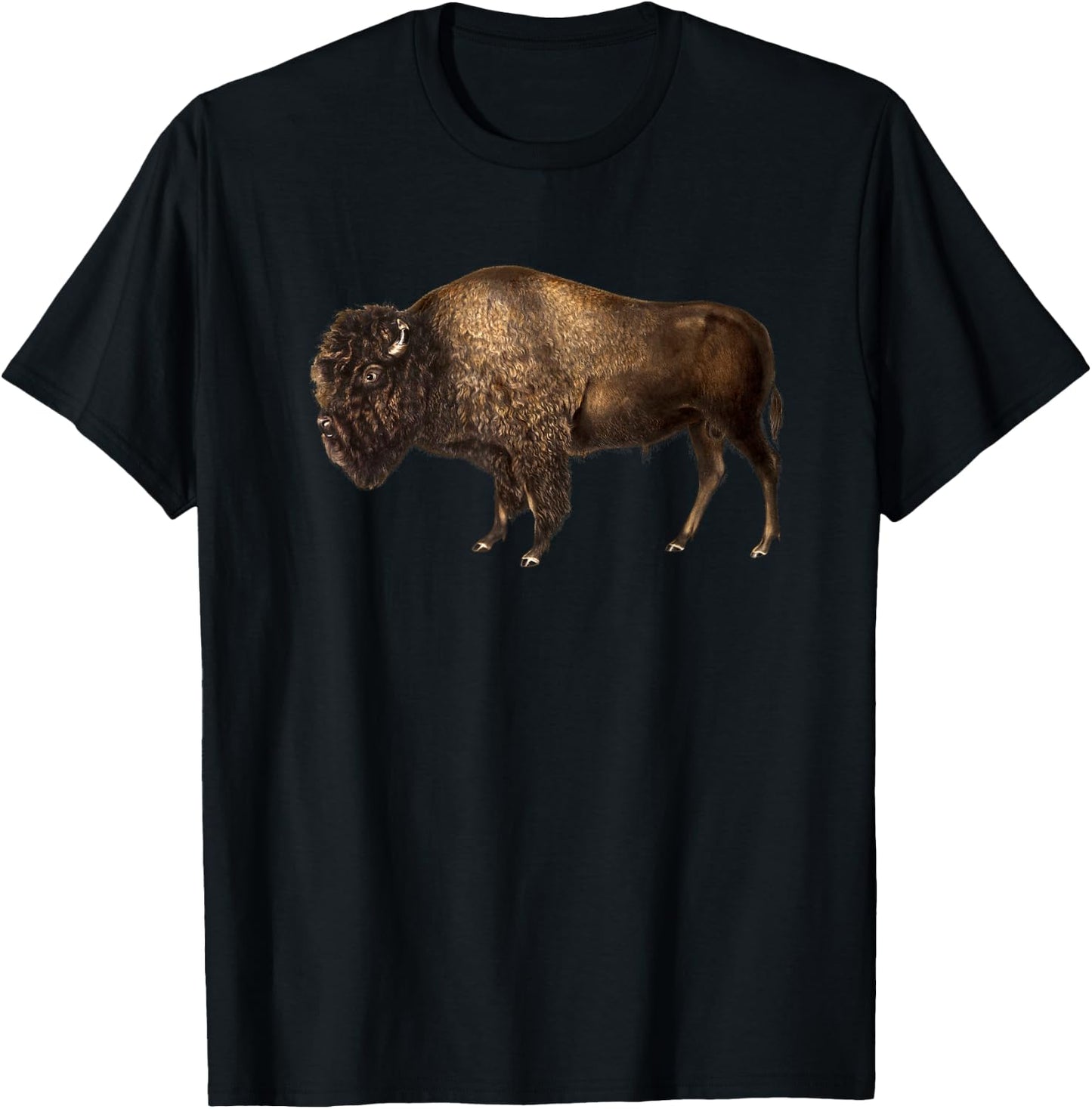Buffalo Vintage Retro American Bison T-Shirt - T-Shirt | Black