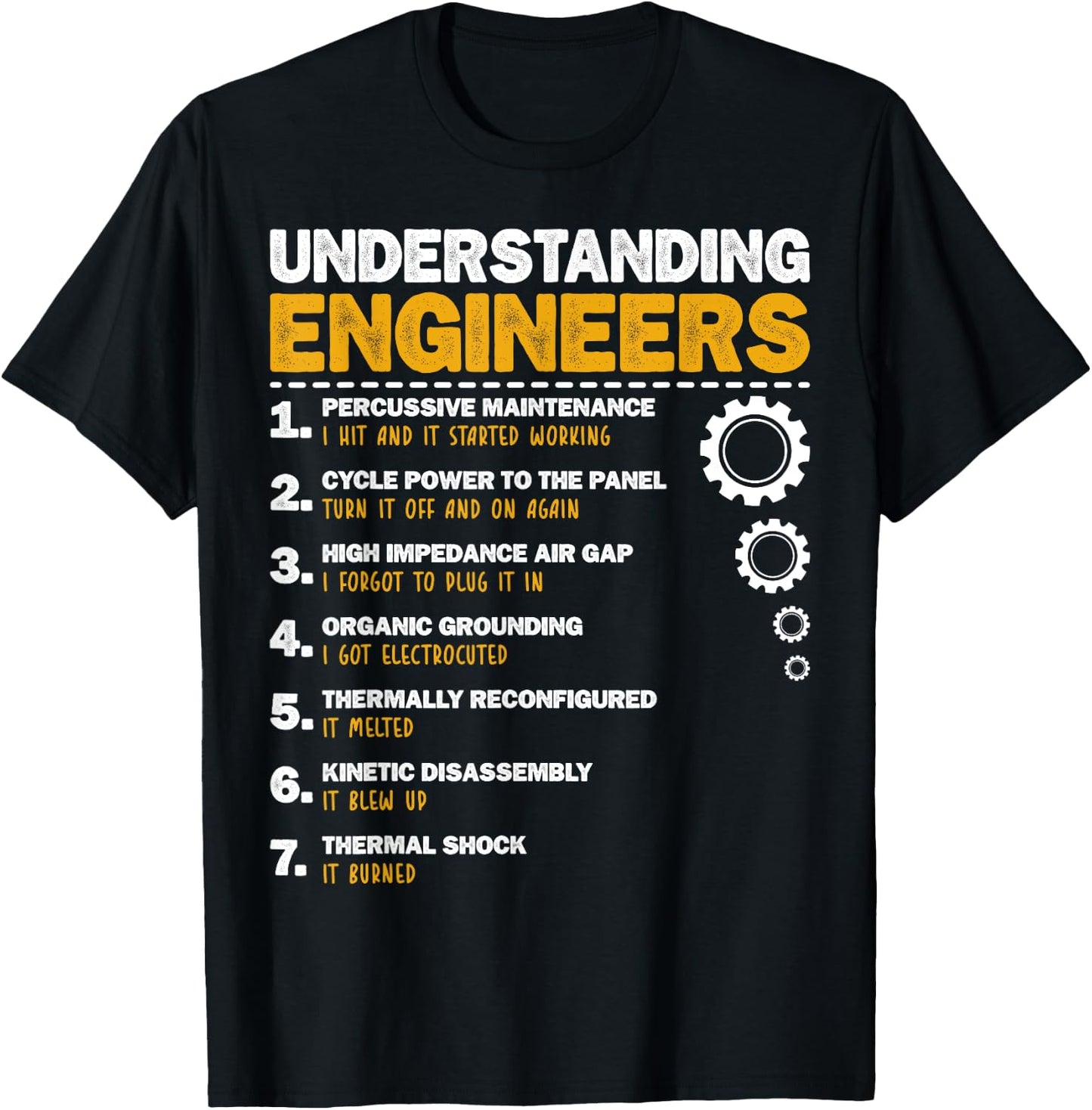 Engineering Humor Funny Understanding Engineers T-Shirt - T-Shirt | Black