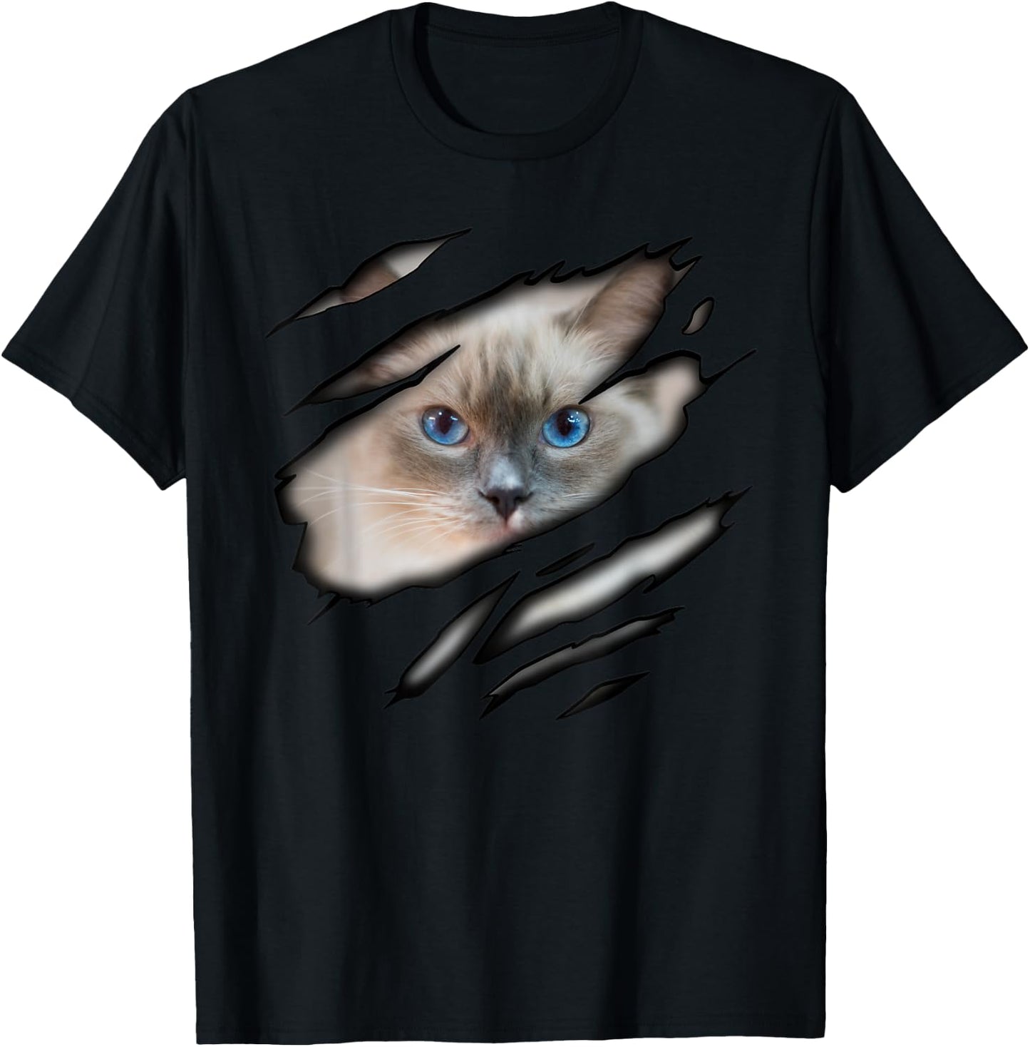 Ragdoll Cat in me design, Cadesign, Purebred Cat Women Girls Kids T-Shirt - T-Shirt | Black