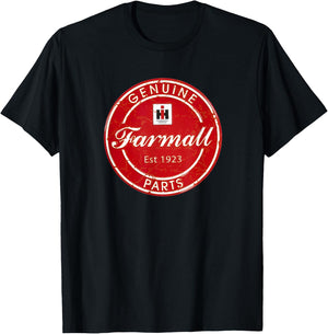 Farmall Vintage Tractor Sign Print T-Shirt - T-Shirt | Black