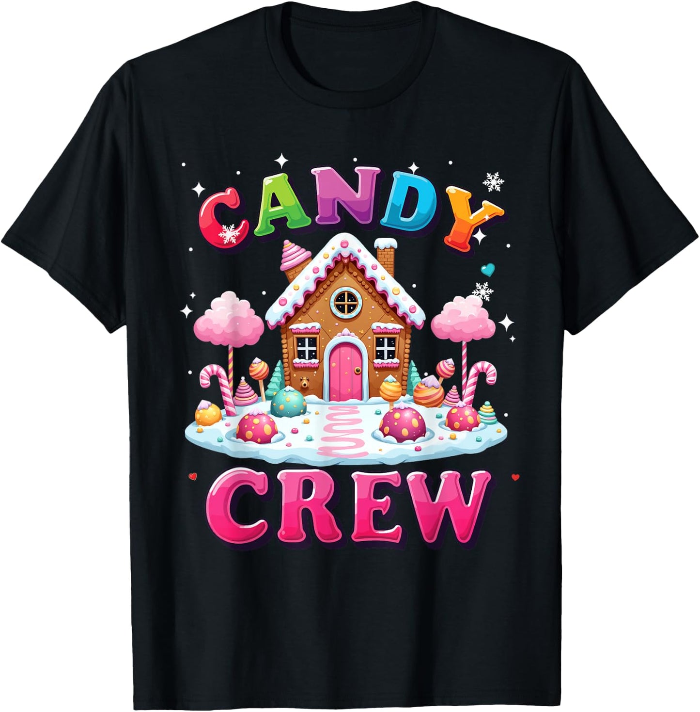 Candy Land Candy Crew Decorations Sweetie Candy Squad Xmas T-Shirt - T-Shirt | Black