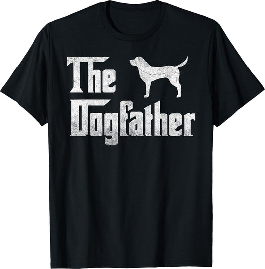 Labrador Retriever The Dogfather Shirt Father Dog Lover Gift T-Shirt - T-Shirt | Black