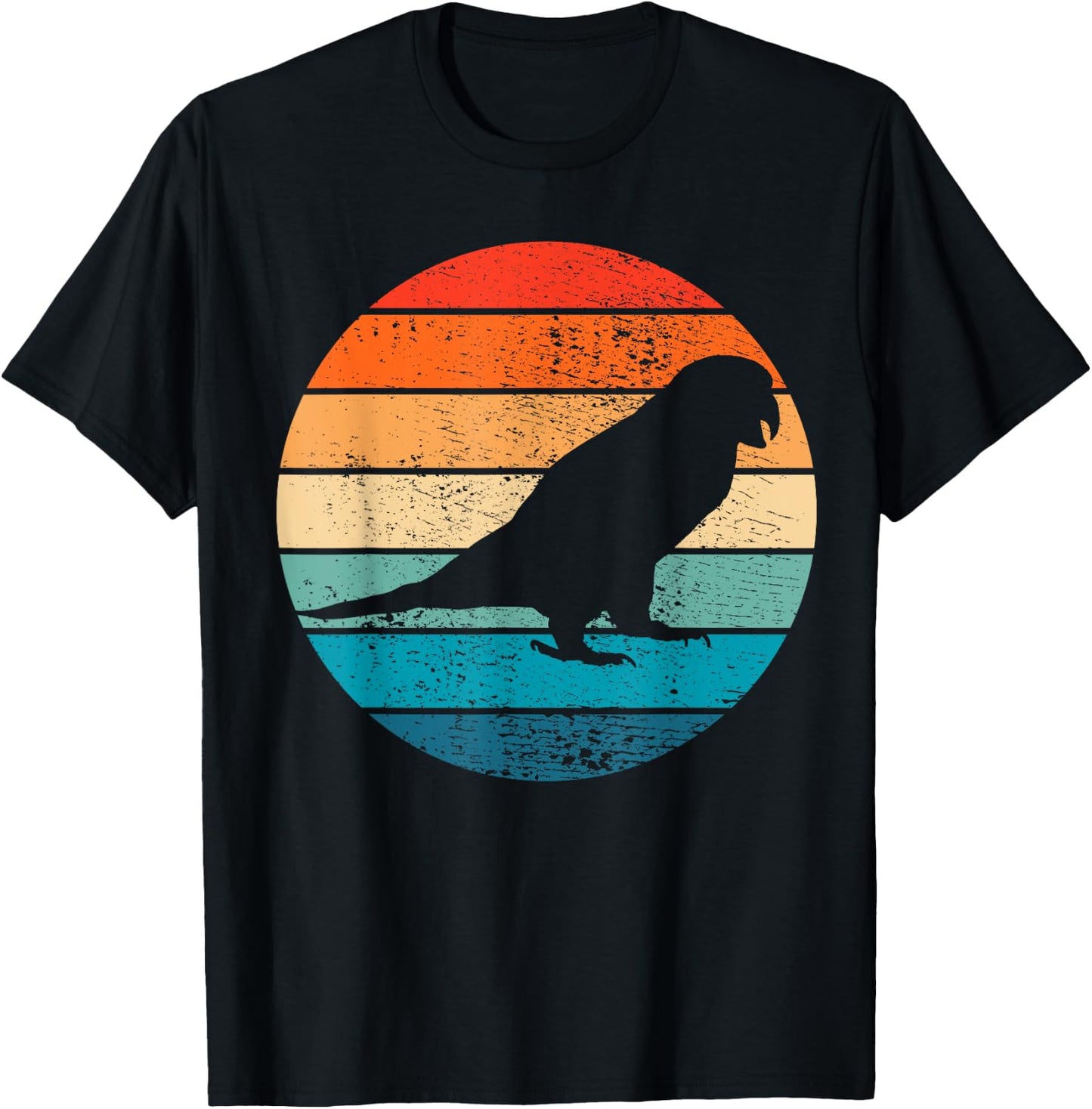 Parrot Retro Vintage Bird Gift T-Shirt - T-Shirt | Black