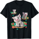 Disney Moana 2 Pua The Pig Cute Character Poses T-Shirt - T-Shirt | Black
