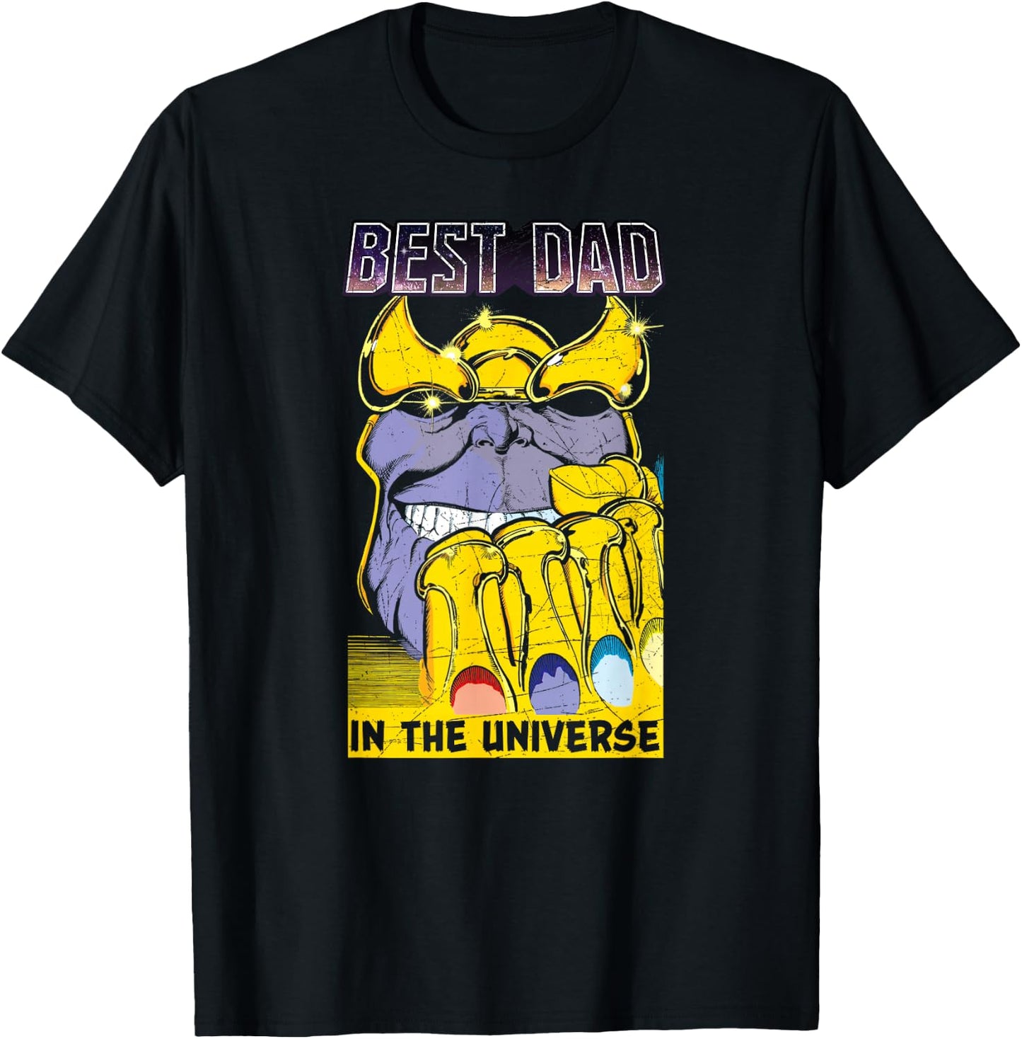 Marvel Thanos Best Dad In The Universe Comic Father's Day T-Shirt - T-Shirt | Black