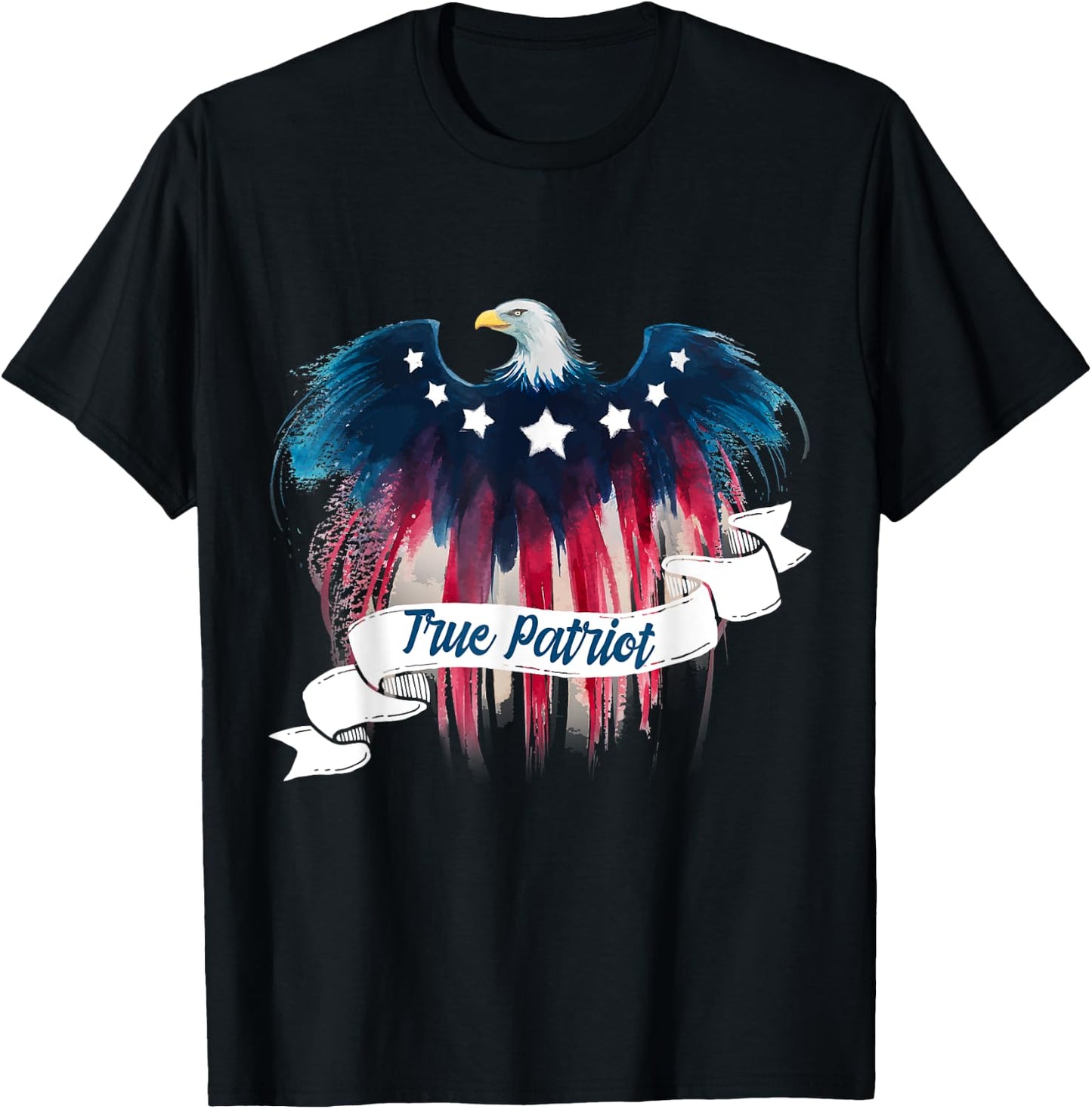 True Patriot Patriotic Eagle Kids Men T-Shirt - T-Shirt | Black
