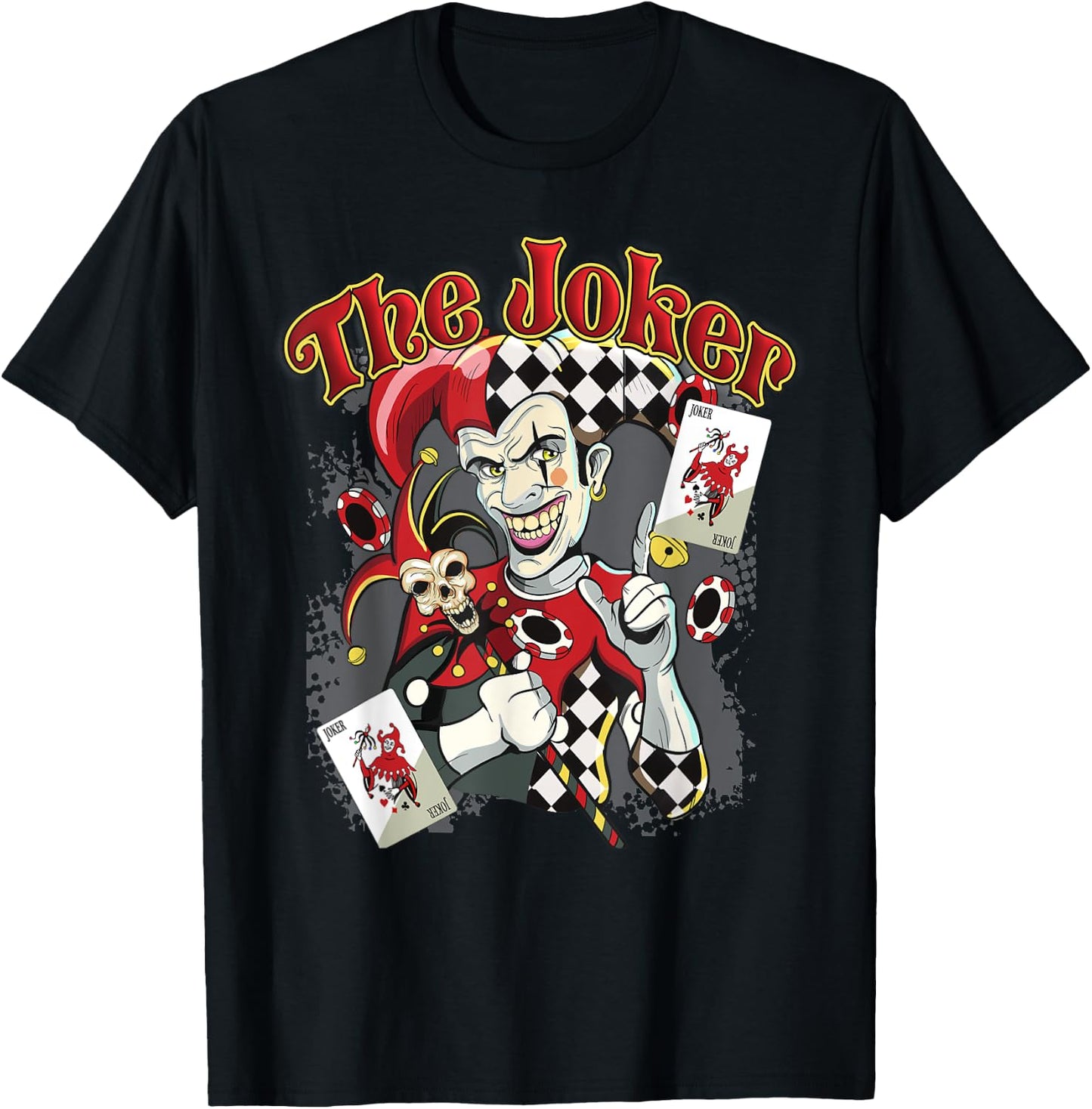 The Joker Wicked Jester Poker Gambling Card Player T Shirt T-Shirt - T-Shirt | Black