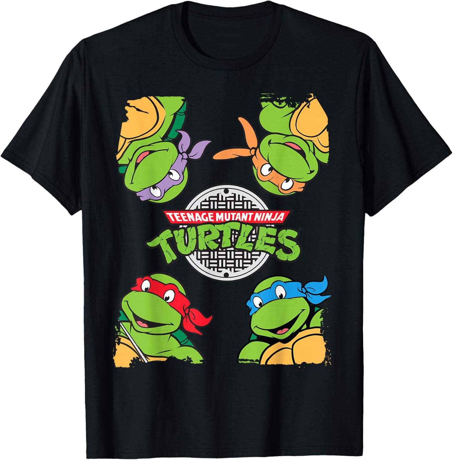 TMNT Four Corners Turtle Ninja Turtles T-Shirt - T-Shirt | Black