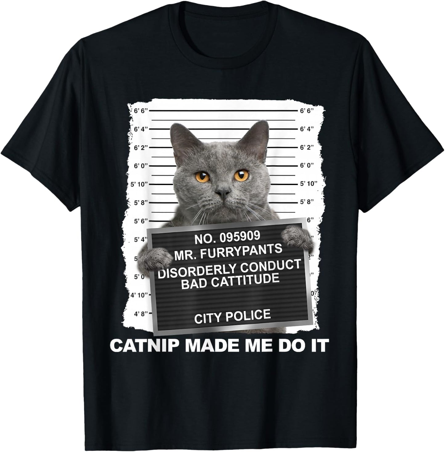 Catnip Made Me Do It Funny Cat Small T-Shirt - T-Shirt | Black