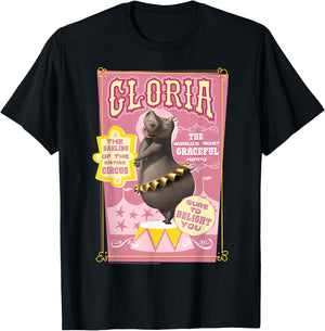 Madagascar Gloria Circus , Men's Black Small Classic Fit Short Sleeve T-Shirt - T-Shirt | Black