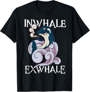 420 Day T Shirt Killer Whale Orca Shark Smoking Weed Gift T-Shirt - T-Shirt | Black