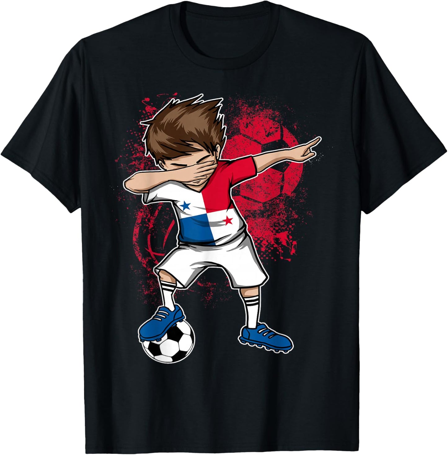 Dabbing Boy Panama Soccer Shirt Jersey Football T-Shirt - T-Shirt | Black