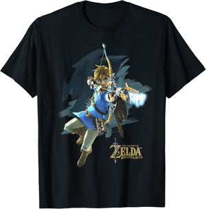 Legend Of Zelda Breath Of The Wild Link Archer Jump Shot C1 T-Shirt - T-Shirt | Black