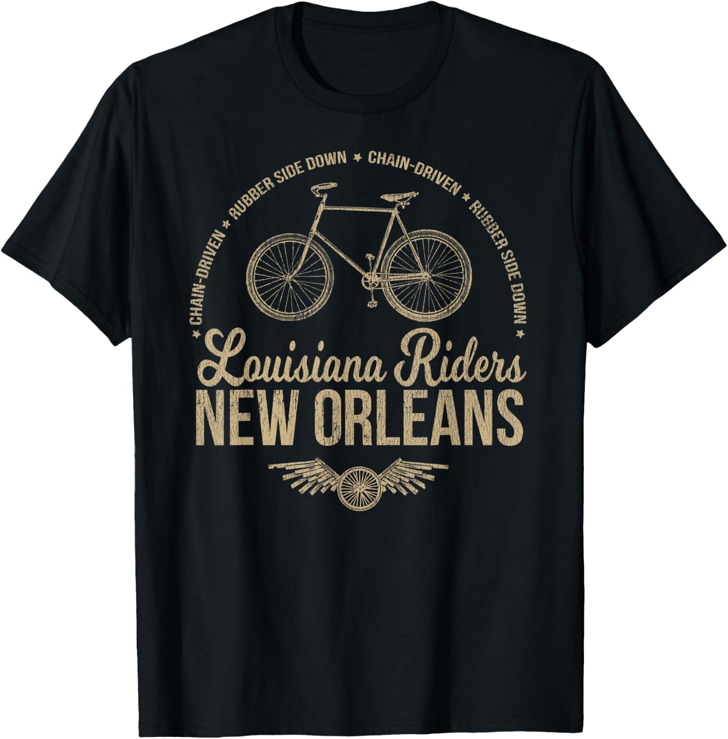 New Orleans Bicycle Cycling T-Shirt - T-Shirt | Black