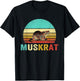 Vintage Muskrat Shirt Sunset T-Shirt - T-Shirt | Black