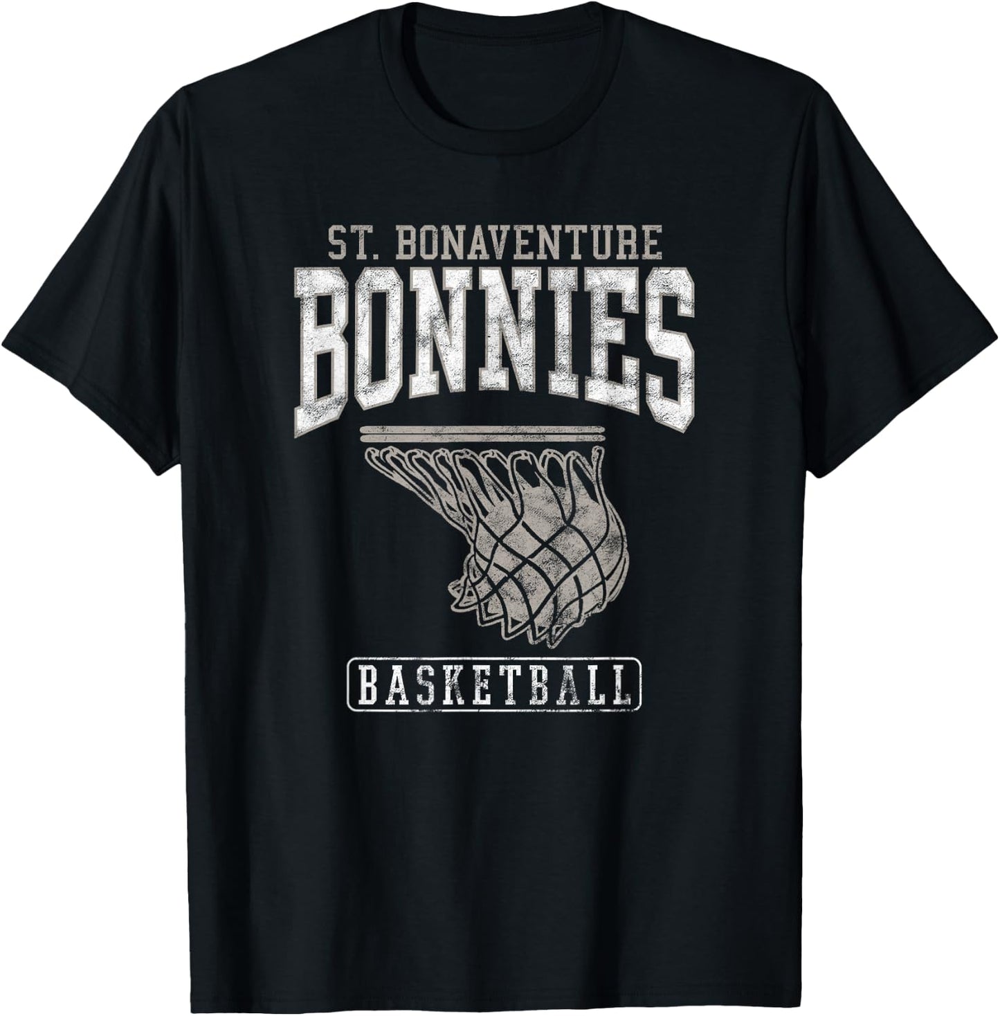 St. Bonaventure University Bonnies Basketball Hoop T-Shirt - T-Shirt | Black