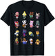 Animal Crossing Villagers Line Up Graphic T-Shirt - T-Shirt | Black