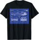 Back To The Future - DeLorean Blueprint T-Shirt - T-Shirt | Black