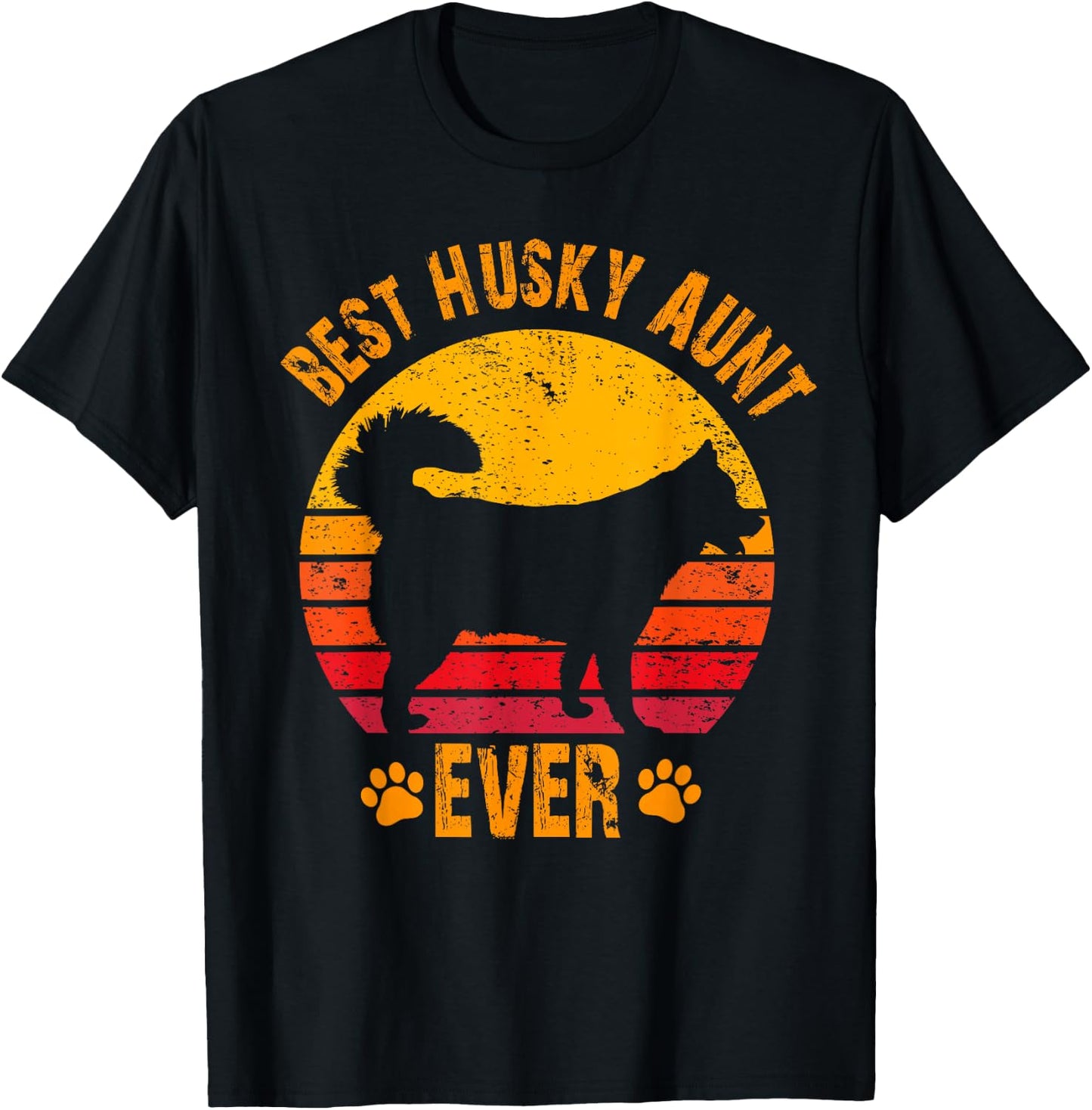 Best Husky Aunt Ever Funny Gift Auntie T-Shirt - T-Shirt | Black
