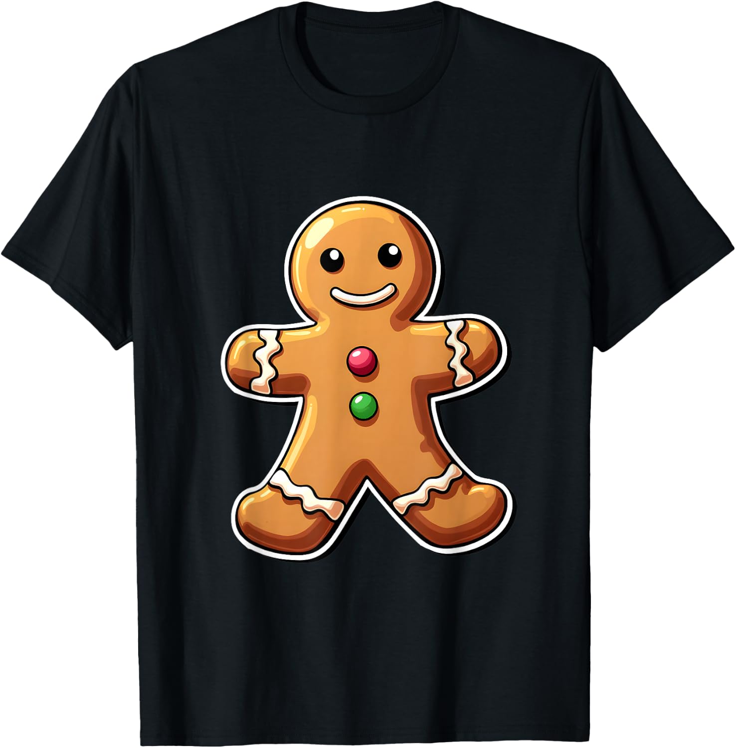 Gingerbread Christmas Women Kids Toddler Men Man Boys Youth T-Shirt - T-Shirt | Black