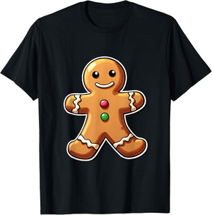 Gingerbread Christmas Women Kids Toddler Men Man Boys Youth T-Shirt - T-Shirt | Black