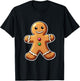 Gingerbread Christmas Women Kids Toddler Men Man Boys Youth T-Shirt - T-Shirt | Black