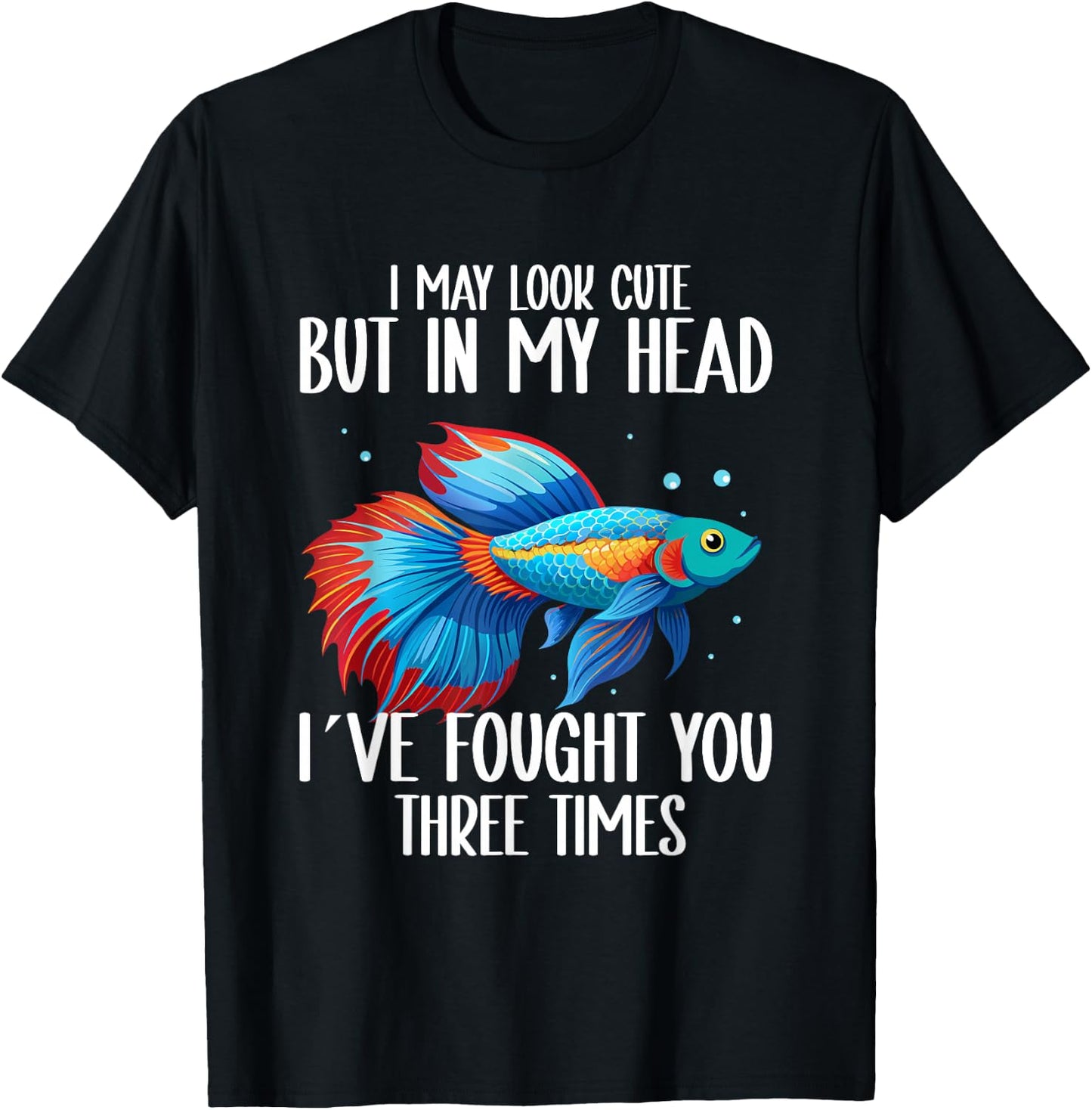 Betta Fish Owner Fishkeeper Aquarium Siamese Fighting Fish T-Shirt - T-Shirt | Black