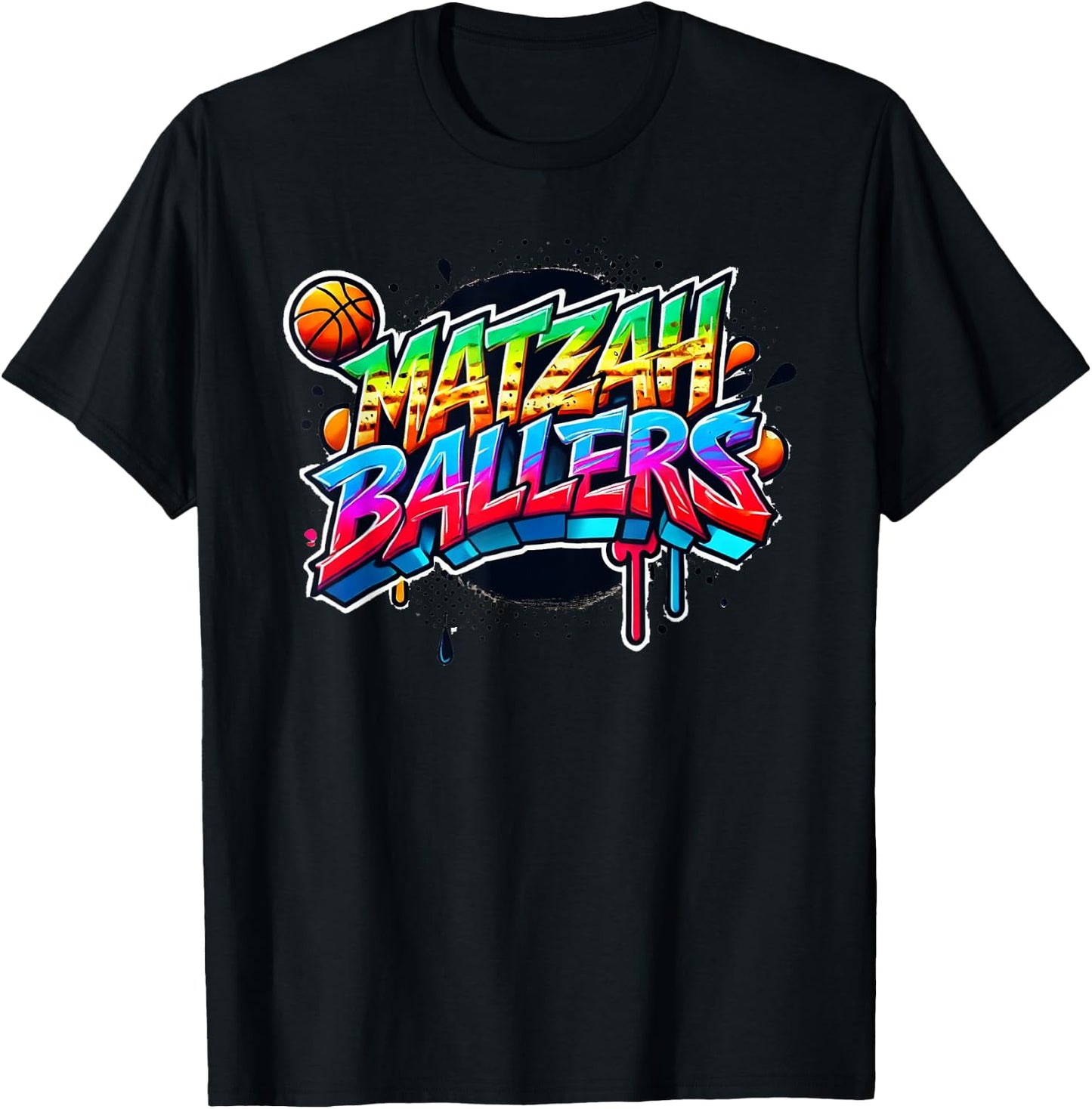 Matzah Ballers Basketball Team Matching Jewish Group Sports T-Shirt - T-Shirt | Black