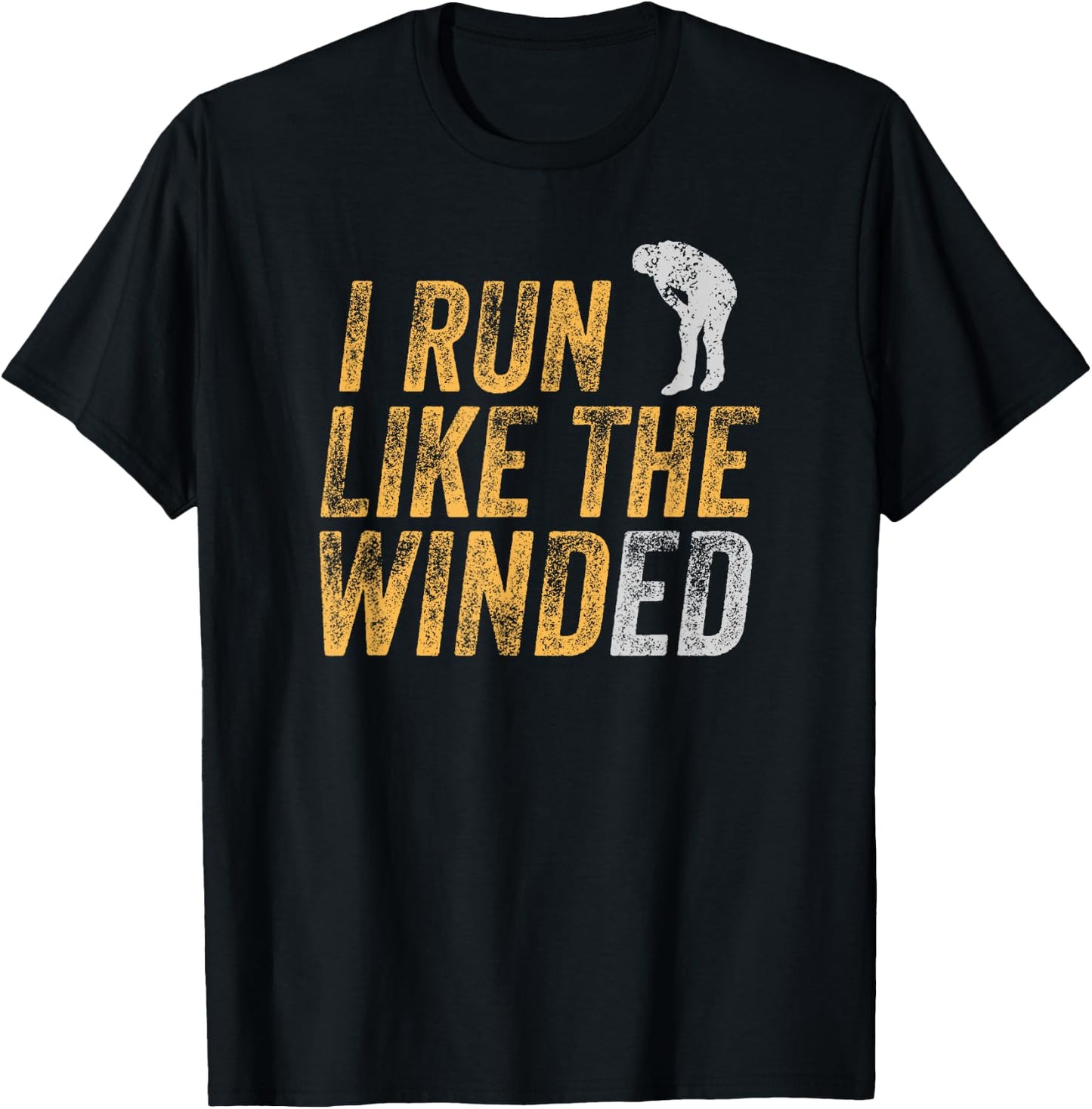 I Run Like The Winded Funny Wind Pun Tired Jogger Break Gift T-Shirt - T-Shirt | Black