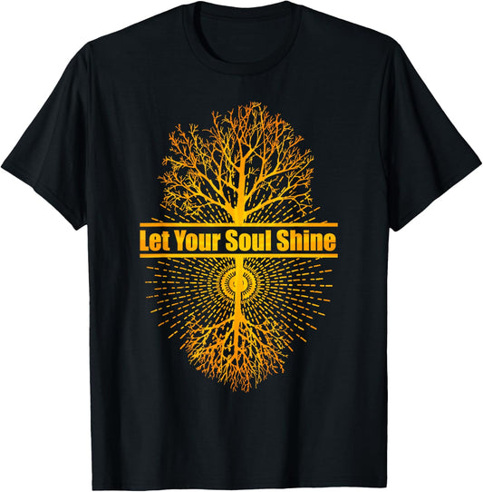 Let Your Soul Shine Tree of Life T-Shirt - T-Shirt | Black