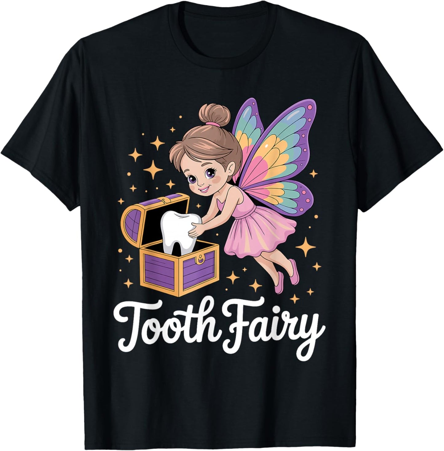 Best Tooth Fairy Costume Girls Dental Tooth Fairy T-Shirt - T-Shirt | Black