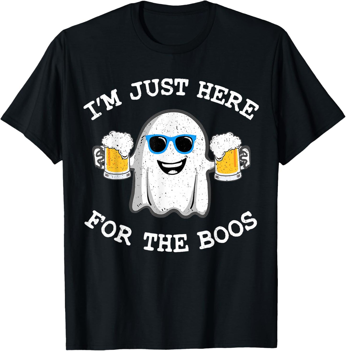 Funny Halloween , I'm Just Here For The Boos Costume Men T-Shirt - T-Shirt | Black