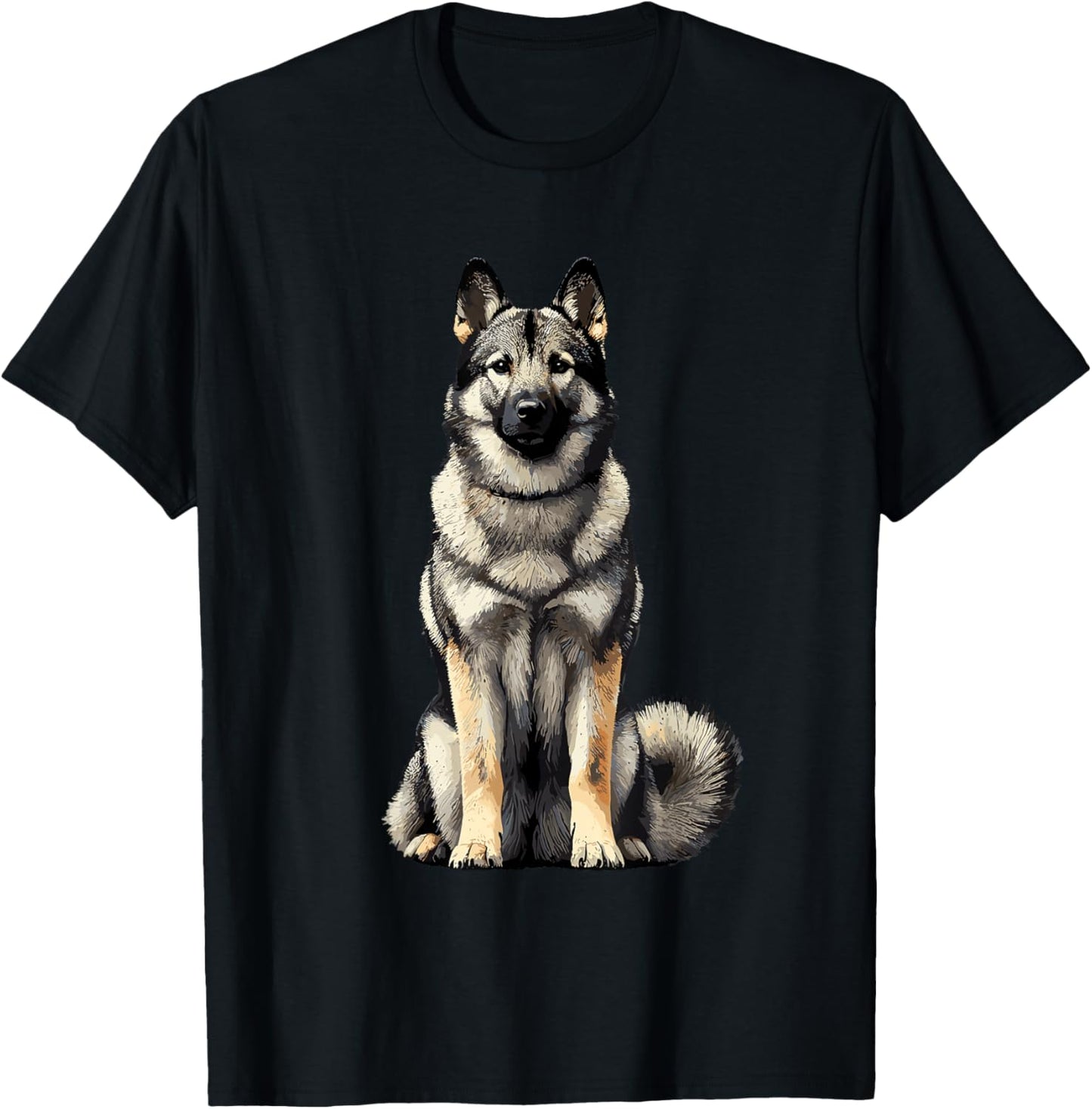 Norwegian Elkhound T-Shirt - T-Shirt | Black