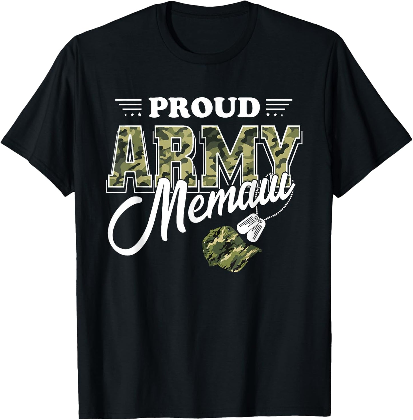 Proud Army Memaw T-Shirt - T-Shirt | Black