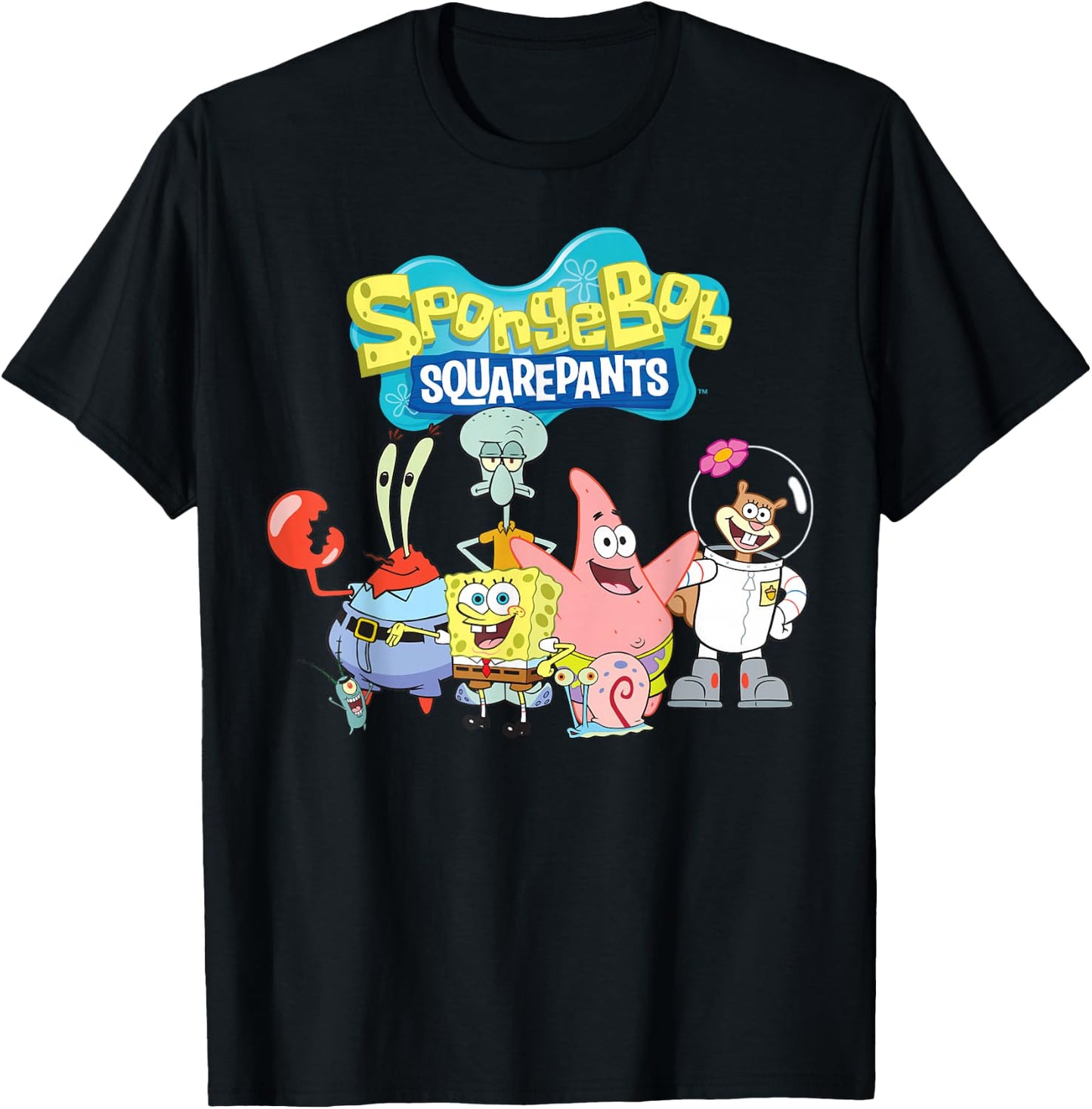 Spongebob Squarepants Friends T-Shirt - T-Shirt | Black